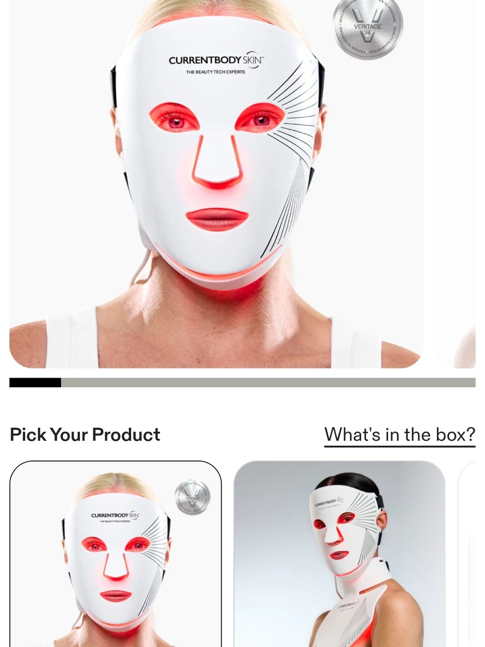 CurrentBody Skin LED Facial Mask in White with Red Light
